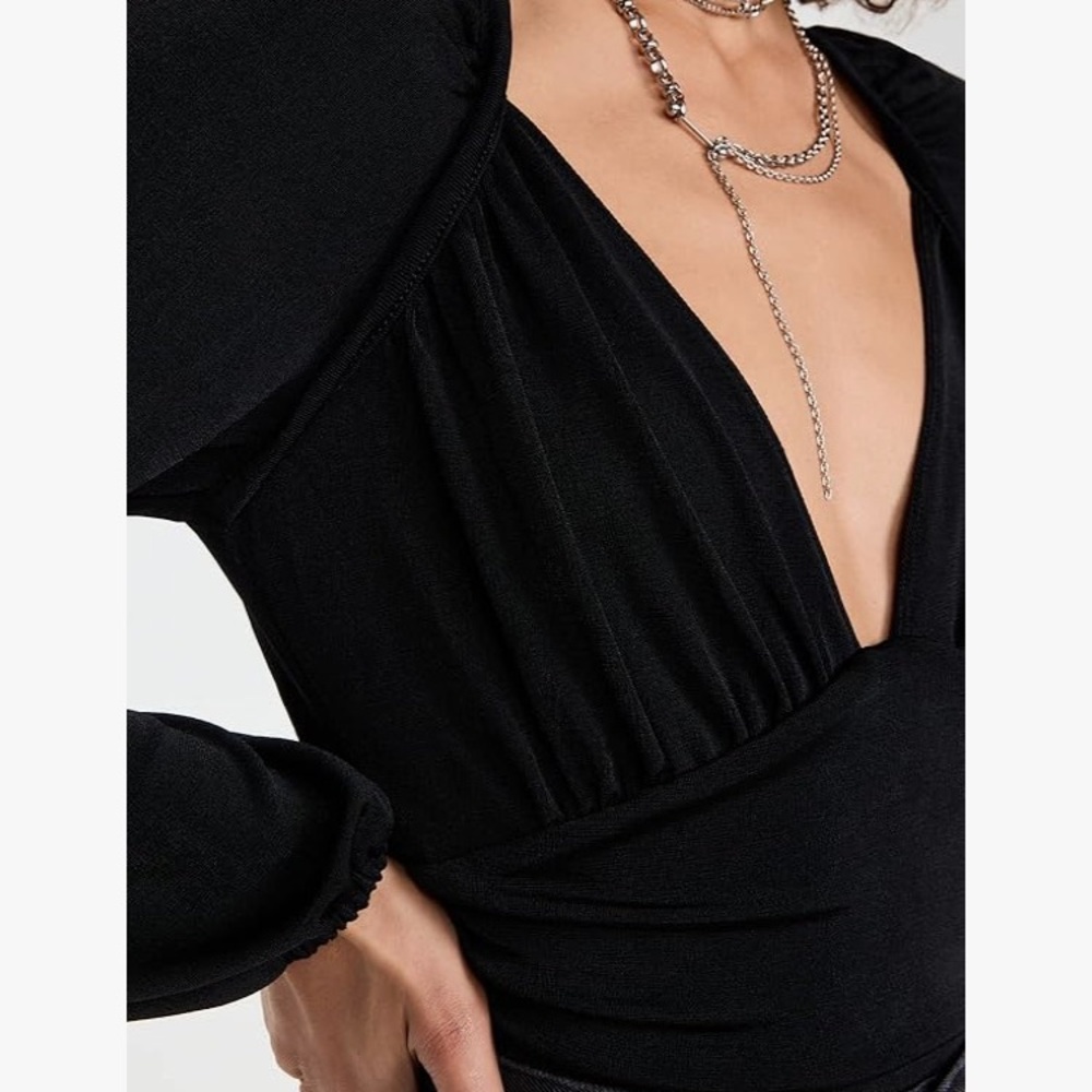 Free People Intimately In Your Arms bodysuit black size S excellent condition - Picture 2 of 9